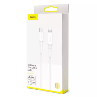 Baseus Mini White Cable Type-C to iP PD 18W 1m White