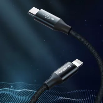 Baseus Yiven Series nabíjací / dátový kábel USB-C na Lightning 2A 2m, čierna