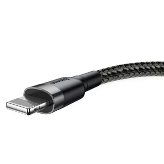 Baseus Cafule nabíjací / dátový kábel USB na Lightning 2, 4A 0, 5m, šedá-čierna