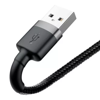 Baseus Cafule nabíjací / dátový kábel USB na Lightning 2, 4A 0, 5m, šedá-čierna