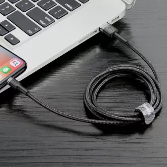 Baseus Cafule nabíjací / dátový kábel USB na Lightning 2, 4A 0, 5m, šedá-čierna