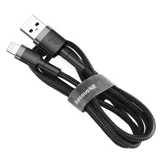 Baseus Cafule nabíjací / dátový kábel USB na Lightning 2, 4A 0, 5m, šedá-čierna