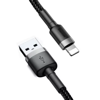 Baseus Cafule nabíjací / dátový kábel USB na Lightning 2, 4A 0, 5m, šedá-čierna