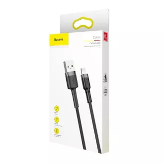 Baseus Cafule nabíjací / dátový kábel USB na Lightning 2, 4A 0, 5m, šedá-čierna
