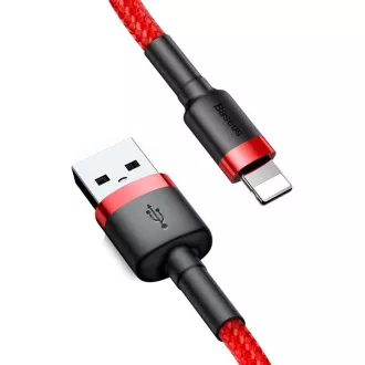 Baseus Cafule nabíjací / dátový kábel USB na Lightning 2, 4A 3m, červená-červená