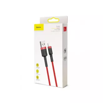 Baseus Cafule nabíjací / dátový kábel USB na Lightning 2, 4A 3m, červená-červená