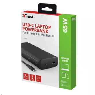 TRUST powerbanka Laro, 65W, 20000 mAh, USB-C - pre notebooky, laptopy, MAC TRUST powerbanka Laro, 65W, 20000 mAh, USB-C - pre notebooky, laptopy, MAC