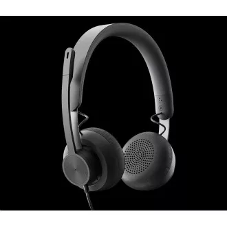 Logitech slúchadlá s mikrofónom Zone Wired Headset Graphite - EMEA
