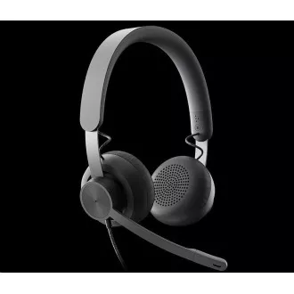 Logitech slúchadlá s mikrofónom Zone Wired Teams Headset Graphite - EMEA