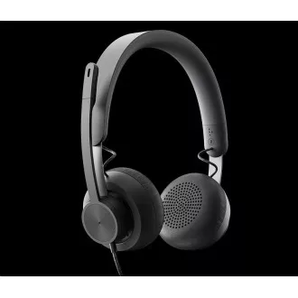 Logitech slúchadlá s mikrofónom Zone Wired Teams Headset Graphite - EMEA
