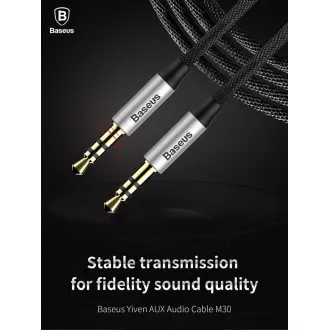 Baseus Yiven Series audio kábel 3, 5mm Jack 1m, strieborná-čierna