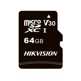 HIKVISION MicroSDXC karta 64GB C1 (R: 92MB/s, W: 30MB/s) + adaptér