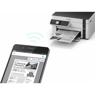 EPSON tlačiareň ink EcoTank Mono M2120, 3in1, A4, 1200x2400dpi, 32ppm, USB, Wi-Fi, Záruka 5 rokov po registrácii zdarma
