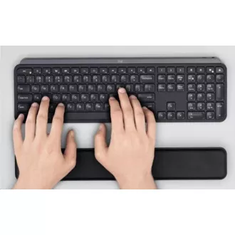 Logitech klávesnice MX Keys Plus with Palm Rest, GRAPHITE, Advanced Wireless Illuminated Keyboard, US, Graphite