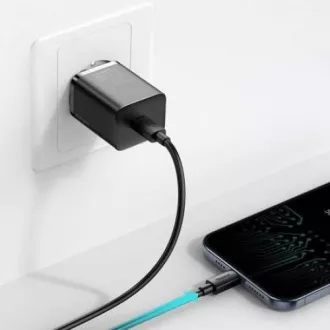 Baseus Super SI set adaptéra USB-C 20W a kábla USB-C do Lightning 1m, čierna Baseus Super SI set adaptéra USB-C 20W a kábla USB-C do Lightning 1m, čierna