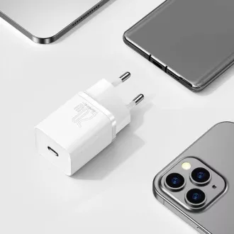 Baseus Super SI set adaptéra USB-C 20W a kábla USB-C do Lightning 1m, biela