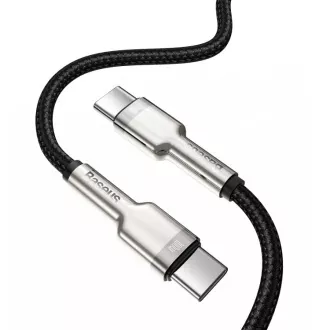 Baseus Cafule Series nabíjací / dátový kábel USB-C samec na USB-C samec s kovovými koncovkami 100W 1m, čierna