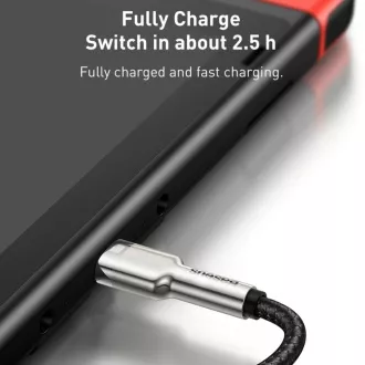 Baseus Cafule Series nabíjací / dátový kábel USB-C samec na USB-C samec s kovovými koncovkami 100W 1m, čierna