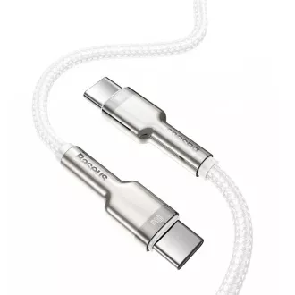 Baseus Cafule Series nabíjací / dátový kábel USB-C samec na USB-C samec s kovovými koncovkami 100W 1m, biela