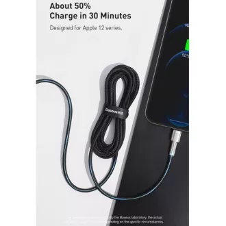 Baseus Cafule Series nabíjací / dátový kábel USB-C na Lightning PD 20W 1m, čierna