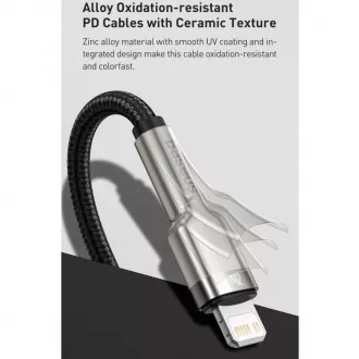 Baseus Cafule Series nabíjací / dátový kábel USB-C na Lightning PD 20W 1m, fialová