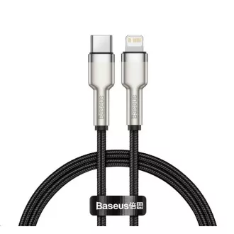 Baseus Cafule Series nabíjací / dátový kábel USB-C na Lightning PD 20W 2m, čierna