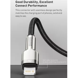 Baseus Cafule Series nabíjací / dátový kábel USB-C na Lightning PD 20W 2m, čierna