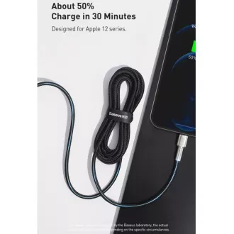 Baseus Cafule Series nabíjací / dátový kábel USB-C na Lightning PD 20W 2m, čierna