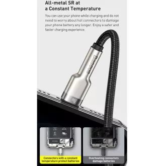 Baseus Cafule Series nabíjací / dátový kábel USB-C na Lightning PD 20W 2m, biela