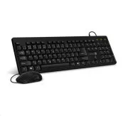 CONNECT IT Combo drôtová čierna klávesnica + myš, CZ + SK layout