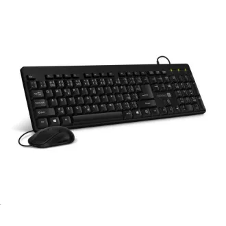CONNECT IT Combo drôtová čierna klávesnica + myš, CZ + SK layout