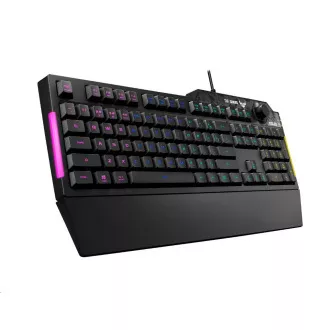 ASUS klávesnica TUF GAMING K1 (RA04), membránová, US, čierna