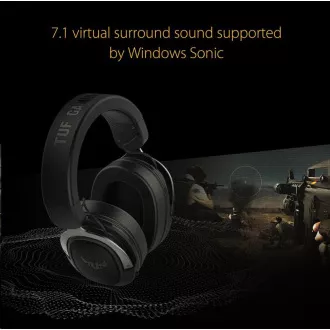 ASUS slúchadlá TUF Gaming H3 Gun Metal, Gaming Headset, čierno-šedá