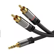 PREMIUMCORD kábel, Jack 3.5mm-2xCINCH M/M 5m