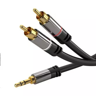 PREMIUMCORD kábel, Jack 3.5mm-2xCINCH M/M 5m PREMIUMCORD kábel, Jack 3.5mm-2xCINCH M/M 5m