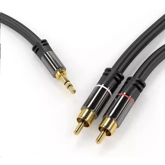 PREMIUMCORD kábel, Jack 3.5mm-2xCINCH M/M 5m PREMIUMCORD kábel, Jack 3.5mm-2xCINCH M/M 5m