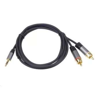 PREMIUMCORD kábel, Jack 3.5mm-2xCINCH M/M 5m PREMIUMCORD kábel, Jack 3.5mm-2xCINCH M/M 5m