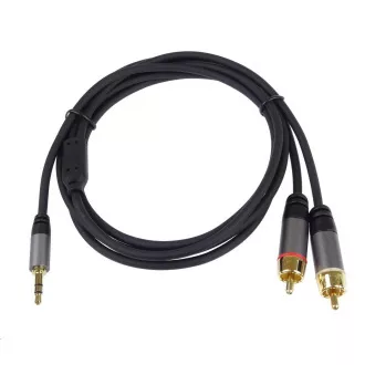 PREMIUMCORD kábel, Jack 3.5mm-2xCINCH M/M 5m PREMIUMCORD kábel, Jack 3.5mm-2xCINCH M/M 5m
