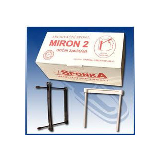 Archivačné spony Miron 2 bočné zatváranie 8cm čierne 50ks