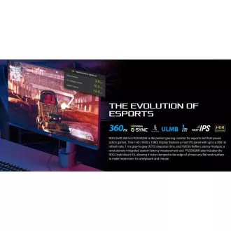 ASUS LCD 24.5' PG259QNR 1920x1080 FAST IPS 360Hz, NVIDIA Reflex Analyzer, Desktop Mount Kit, HDMI DP USB 3.0