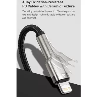 Baseus Cafule Series nabíjací / dátový kábel USB-C na Lightning PD 20W 0.25m, čierna