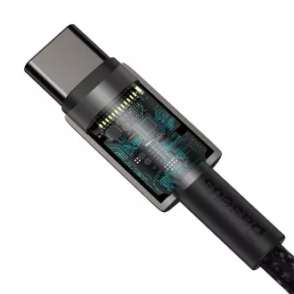 Baseus Tungsten Gold rýchlonabíjací / dátový kábel USB-C na USB-C 100W 1m, čierna