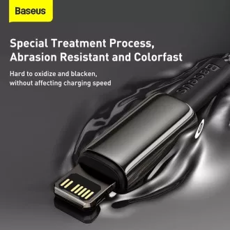 Baseus Tungsten Gold rýchlonabíjací / dátový kábel USB-C na Lightning PD 20W 2m, čierna