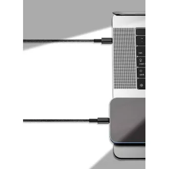 Baseus Tungsten Gold rýchlonabíjací / dátový kábel USB-C na Lightning PD 20W 2m, čierna