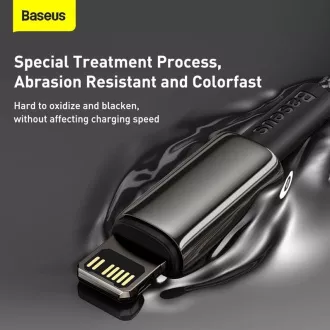 Baseus Tungsten Gold rýchlonabíjací / dátový kábel USB-C na Lightning PD 20W 1m, čierna