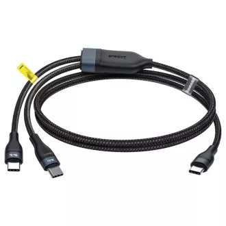 Baseus Flash Series nabíjací / dátový kábel USB-C na USB-C + USB-C 100W 1, 5m, čierna