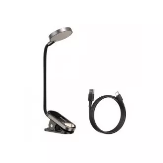 Baseus LED lampa na čítanie s klipom, šedá