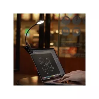 Baseus LED lampa na čítanie s klipom, šedá
