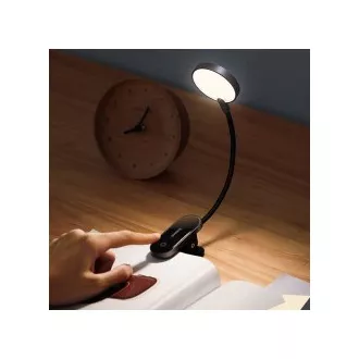 Baseus LED lampa na čítanie s klipom, šedá