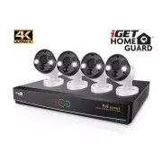 iGET HOMEGUARD HGNVK84904 - Kamerový systém s UltraHD 4K kamerami, IR LED, vonkajšie, set 4x kamera + rekordér